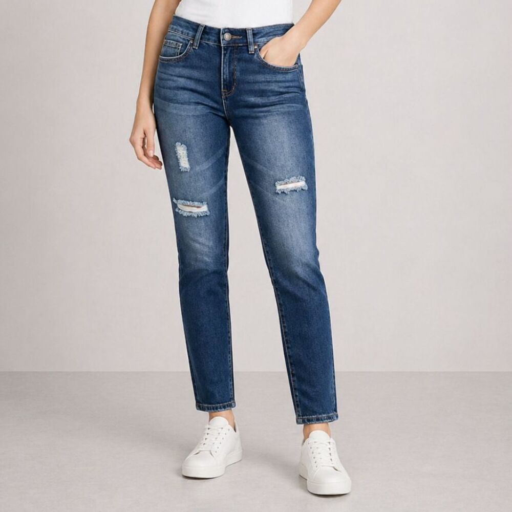 YMI Mid-rise Dream Fit Skinny Jeans Blue 3